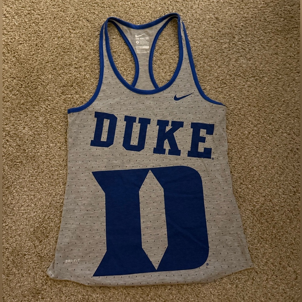 Nike Gray and Blue Duke Tank Top